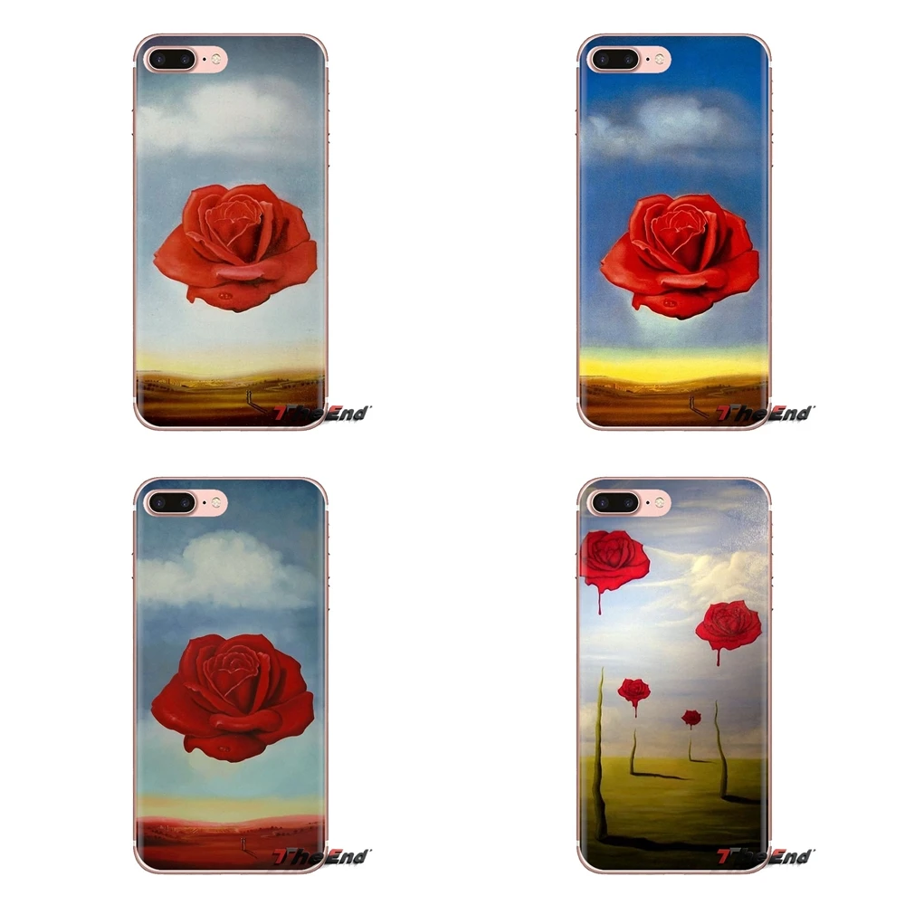 For HTC U11 One M7 M8 A9 M9 M10 E9 Desire 630 530 626 628 816 820 Motorola G G2 G3 TPU Case The Meditative Rose by Salvador Dali |