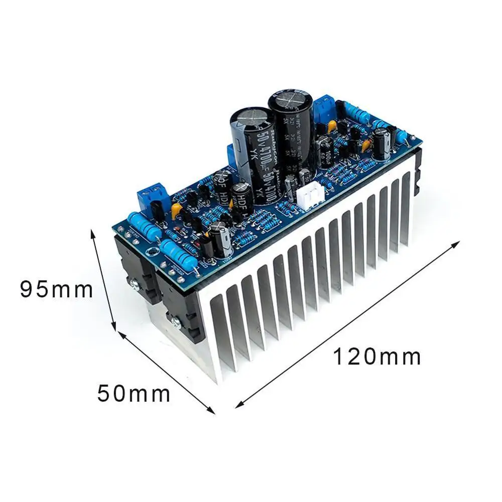 

HiFi Stereo Dual-Channel Power Amplifier Board A1943/C5200 HIFI High Audio Dual Amplifier Board AC12-28V Stereo Power Board B1K0