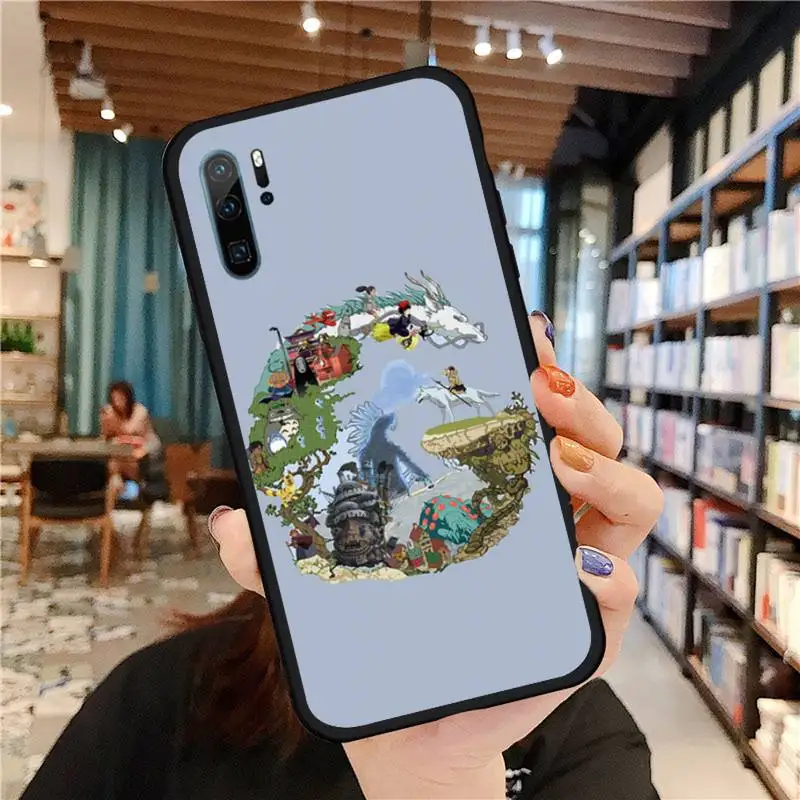 

Spirited Away Totoro Ghibli Miyazaki Anime Phone Case For Huawei honor Mate P 9 10 20 30 40 Pro 10i 7 8 a x Lite nova 5t