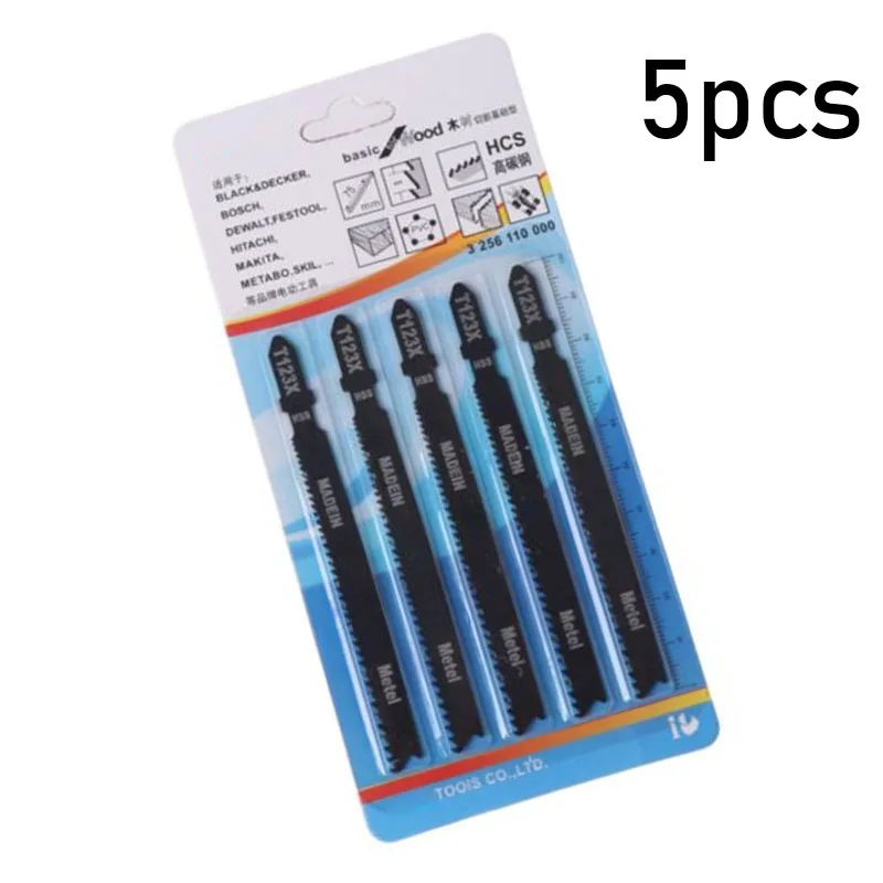 

5x 4 Inch High Carbon Steel T-Shank Jigsaw Blades Set For Metal Cutting
