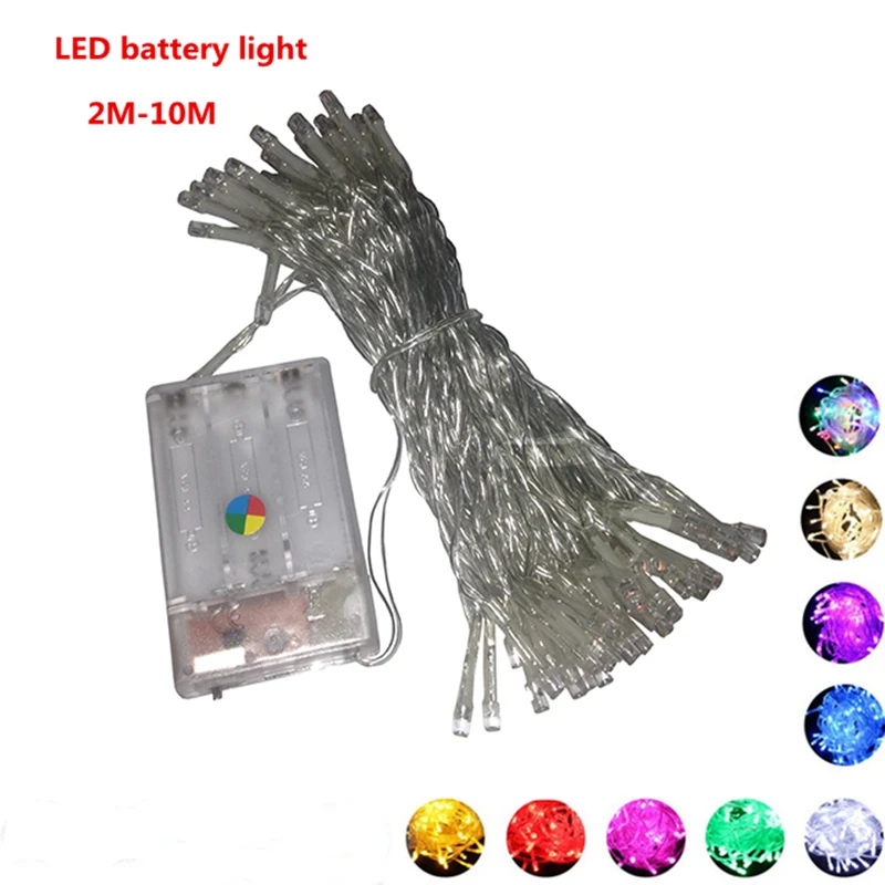 Рождественская светильник ная гирлянда на батарейках 1 м 2 3 4 5 10 праздничное