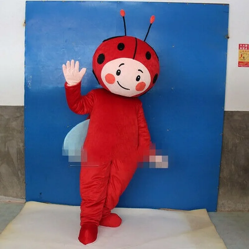 

Furry Animal Character Cute Ladybug Mascot Costume Play Halloween Dress Up Game Party Cartoon Character Animal Doll Set