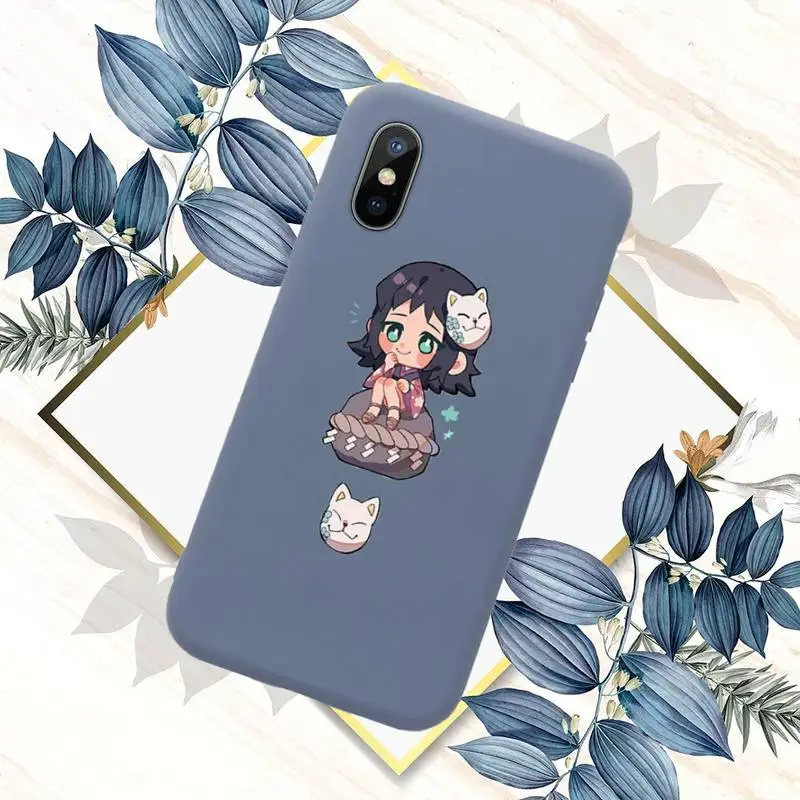 

Demon Slayer Kimetsu No Yaiba Phone Case Candy Color for iPhone 11 12 mini pro XS MAX 8 7 6 6S Plus X SE 2020 XR