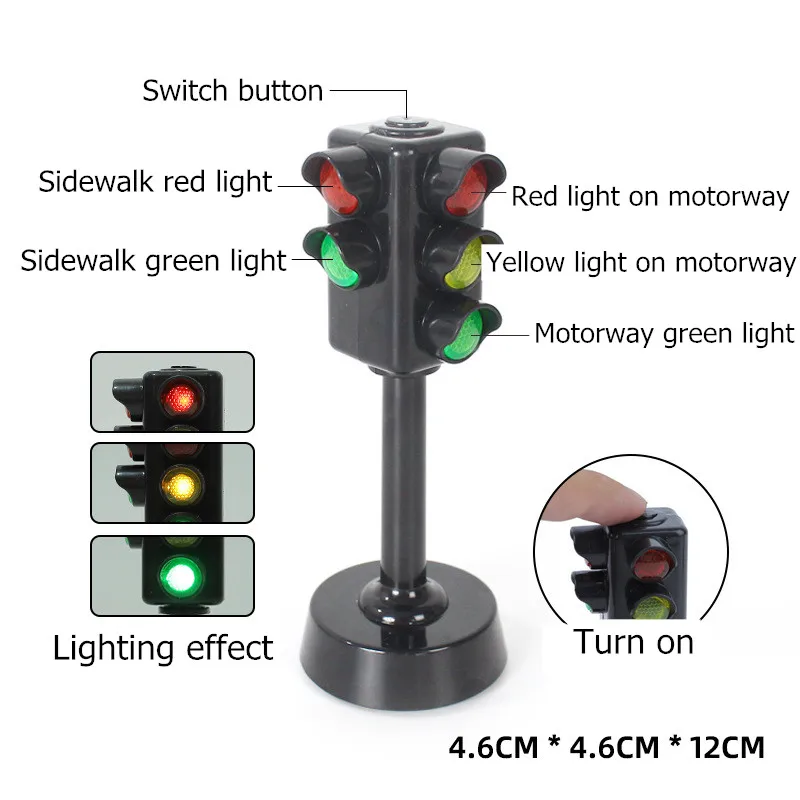 Мини дорожные знаки дорожный светильник сигнальные игрушки детская