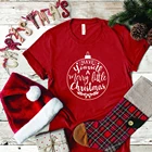 Женская футболка с коротким рукавом и рождественским принтом