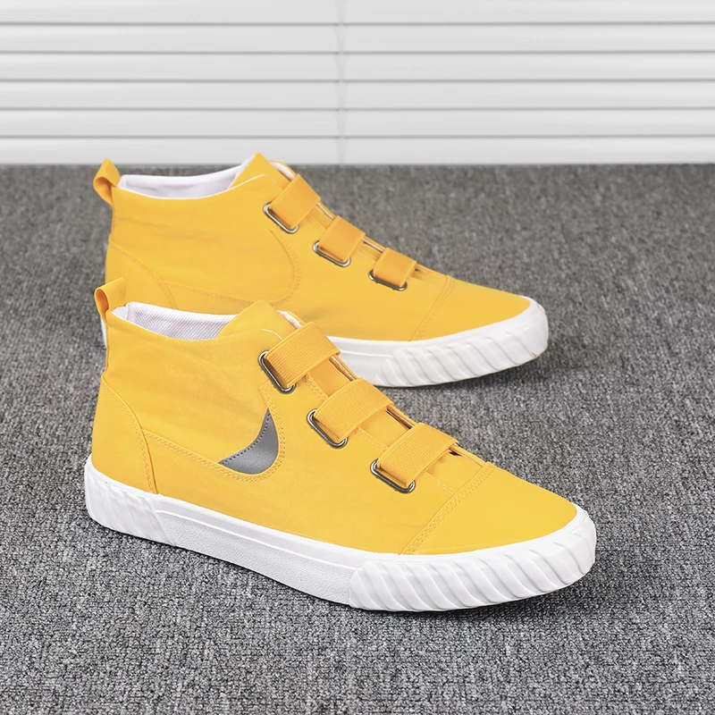 

Youth Spring High Top Sneakers Men Flats Casual Shoes Male Canvas Shoes Plimsolls Espadrilles Man Trainers Zapatillas Hombre