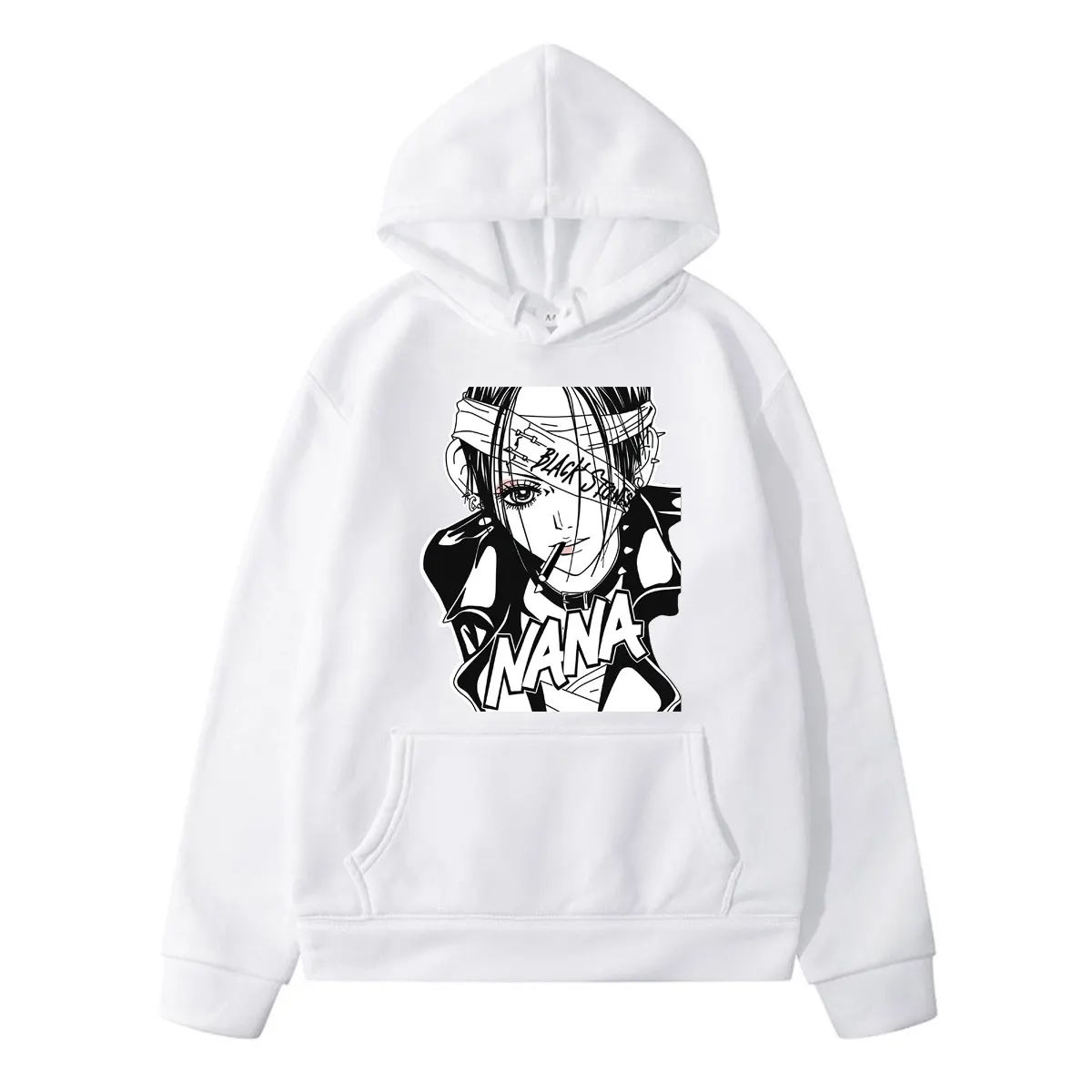 

Japanese Anime Harajuku Tops Fashion Mens Hoodie Manga Nana Osaki Long Sleeves Cotton Pullover O-neck Streetwear Hip Hop Clothes