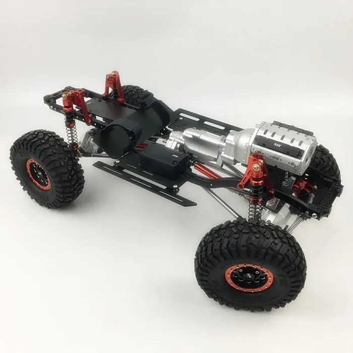 KYX Racing V8 двигатель 2 скоростной редуктор+ осевой Сервоусилитель+ Модифицированная батарея лоток набор для 1/10 RC Гусеничный автомобиль осевой SCX10 II