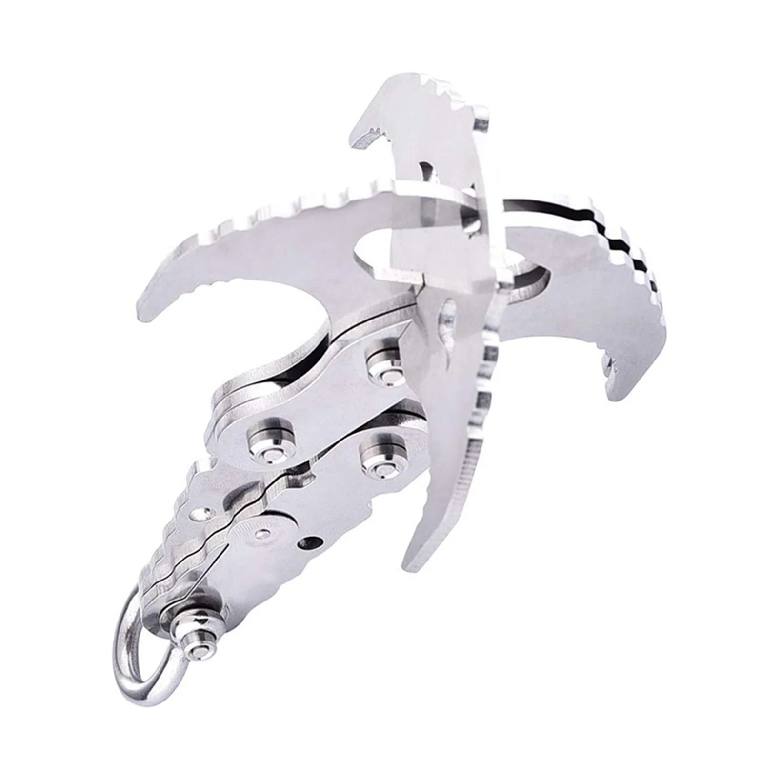 Нержавеющий стальной выживальный складной гравитационный крюк многофункциональный захват для охоты на открытом воздухе, восхождения на деревья и гору XKW.