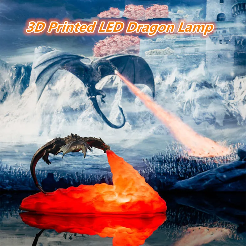 

Дропшиппинг 2020, дневной светодиодный ночник с 3D рисунком дракона, Домашний Светильник в виде Луны, ночная лампа, лучшие подарки для детей