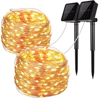 22m 12m solar string light 100leds copper wire outdoor fairy light 200leds waterproof for christmas wedding party solar light