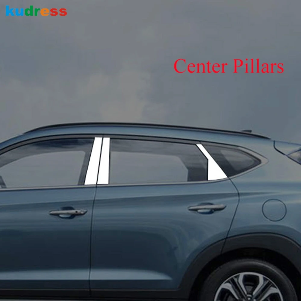 Окошко из нержавеющей стали для Hyundai Tucson 2015 2016 2017 2018 центральный столбик столбика