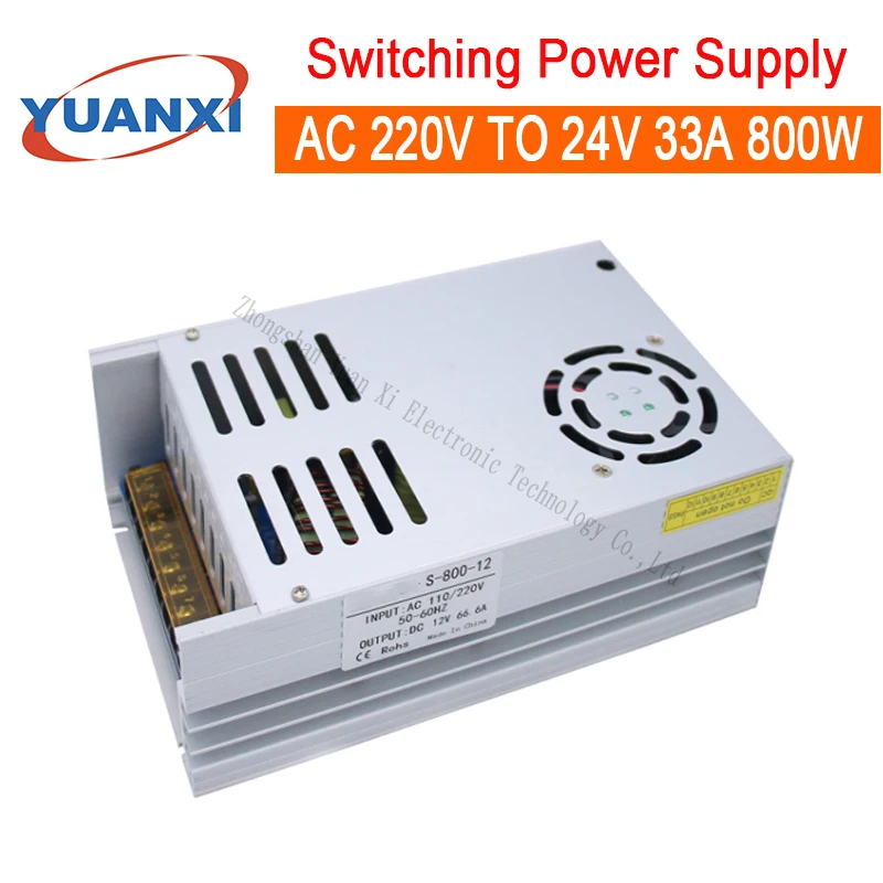 800W Switchinh источник питания AC 110V 220V TO 24V 33A 800W|Конвертеры и инверторы| |
