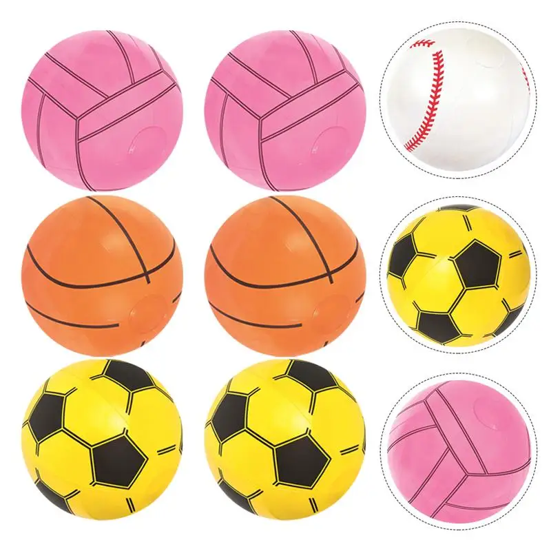 

3pcs Inflatable Beach Ball Summer Inflatable Basketball Football Random Style
