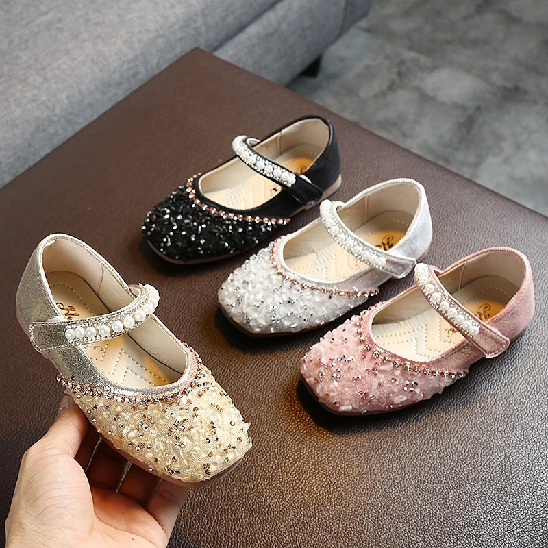 

New Fashion Kids Shoes Autumn Baby Girl Soft Sole Shoes Anti-slip princess Design Sandals Casual Walking Shoes