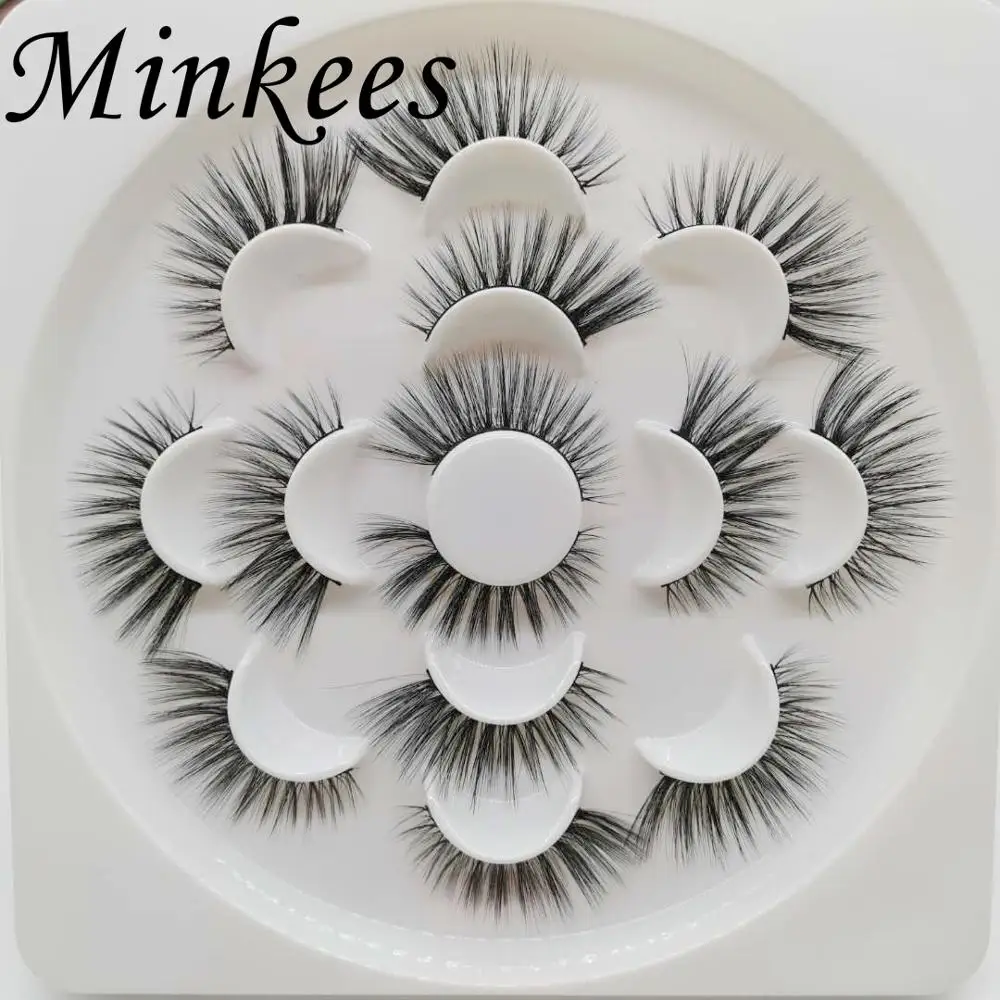 

Minkees 7Pairs 3D Faux Mink Eyelashes Natural/Thick Long Eye Lashes Wispy Makeup 3D false eyelashes fake lashes