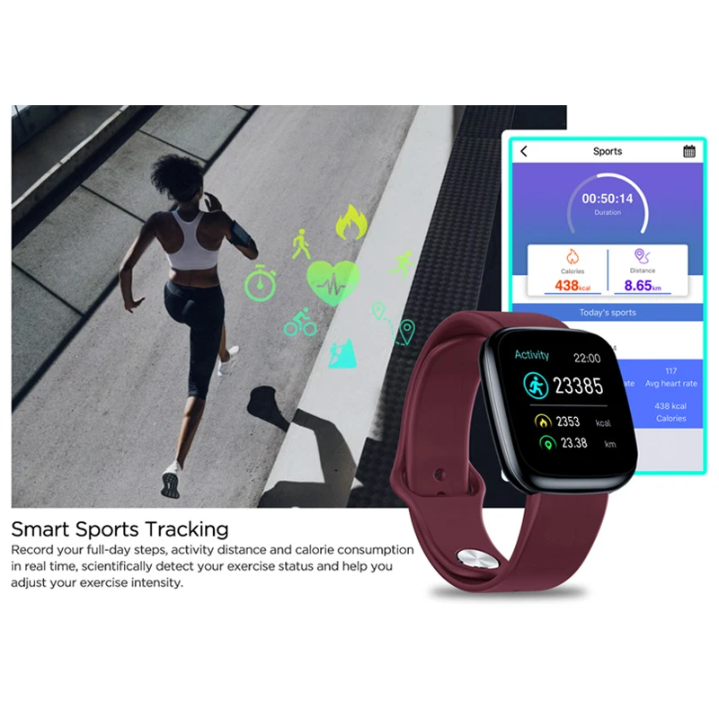2020 Crystal 3 Multi-dial Smartwatch WR IP67 Heart Rate Blood Pressure Long Battery Life IPS Color Display Smart Watch Andriod |