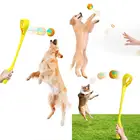 Метательная палочка для домашних животных, интерактивные игрушки для тренировки собак на открытом воздухе, устройство для выбрасывания мячей, теннисные игрушки для питомцев, игра для выбрасывания мячей, Прямая поставка