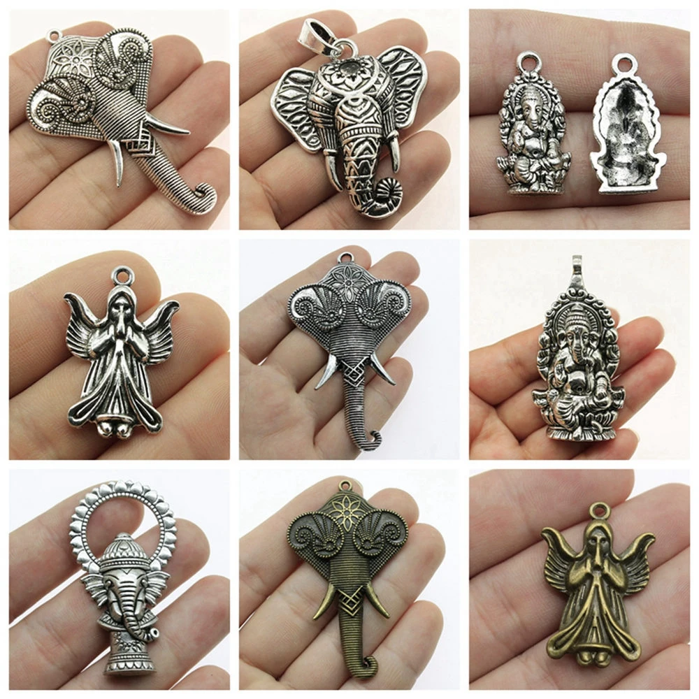 1 шт. Подвески Будда слон Ганеш античное изготовление подвески винтажные