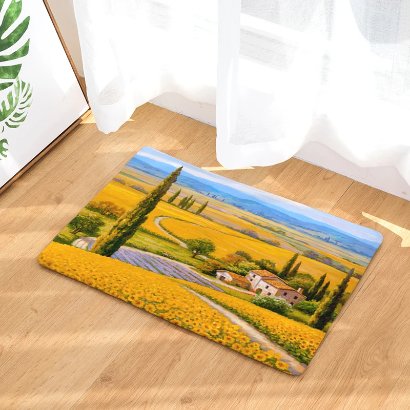 Винтажный декоративный коврик для входной двери в деревенском стиле абсорбент