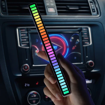 RGB LED Strip Light Sound Control Pickup Rhythm Atmosphere Music Ambient Light Bar Colorful Lamp for Party Car Home Desk Decorat 6