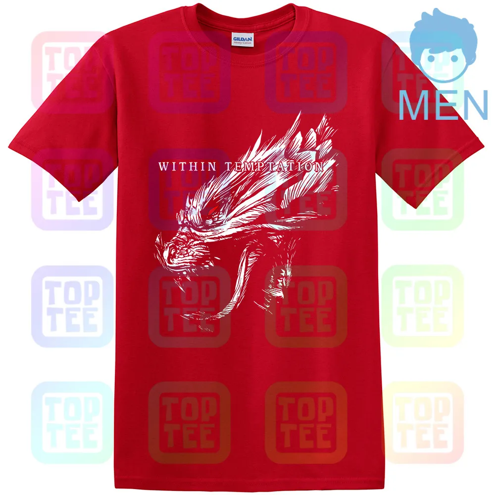 MEN-RED Черная футболка с симфонической металлической лентой NIGHTWISH - Цвет: MEN-RED