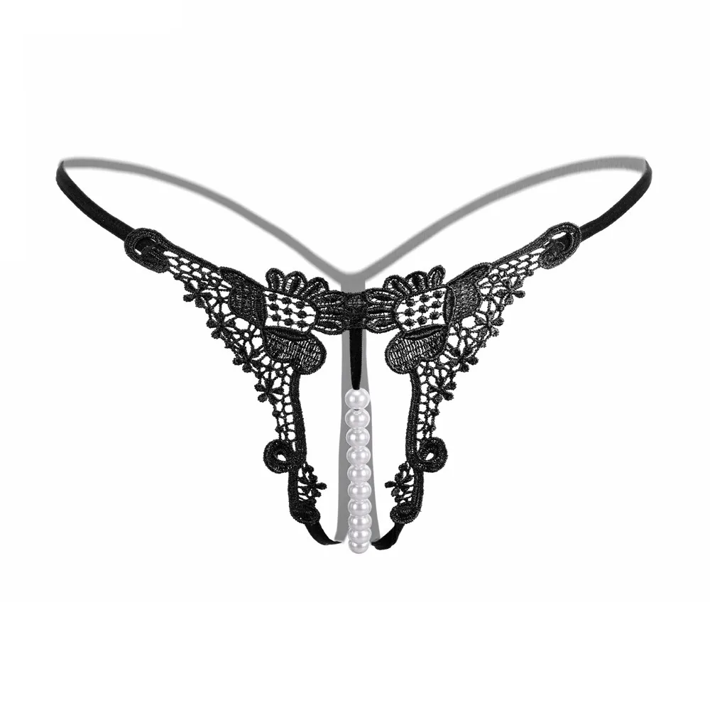 Прозрачные женские сексуальные стринги с подвеской жемчужные G-стринги трусики