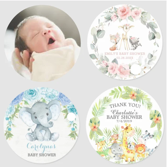 100 personalizzato battesimo Baby Shower Sticker decorazione del partito genere rivela prima comunione ragazzo ragazza battesimo imballaggio etichette