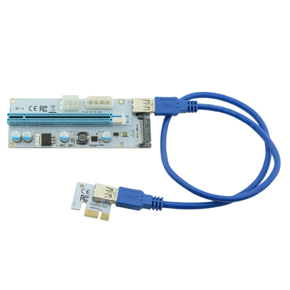 Адаптер карты удлинитель 1X 16X горная линия питание PCIE 4PIN/6PIN/расширитель SATA Usb