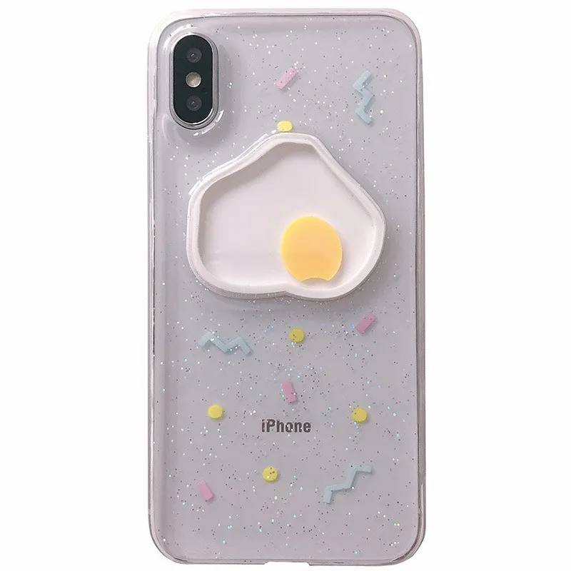 Innovation Transparent Yellow Egg Phone Case Soft Silicone Protective Mobile Universal For IPhone X/Xs/MAX | Мобильные телефоны и