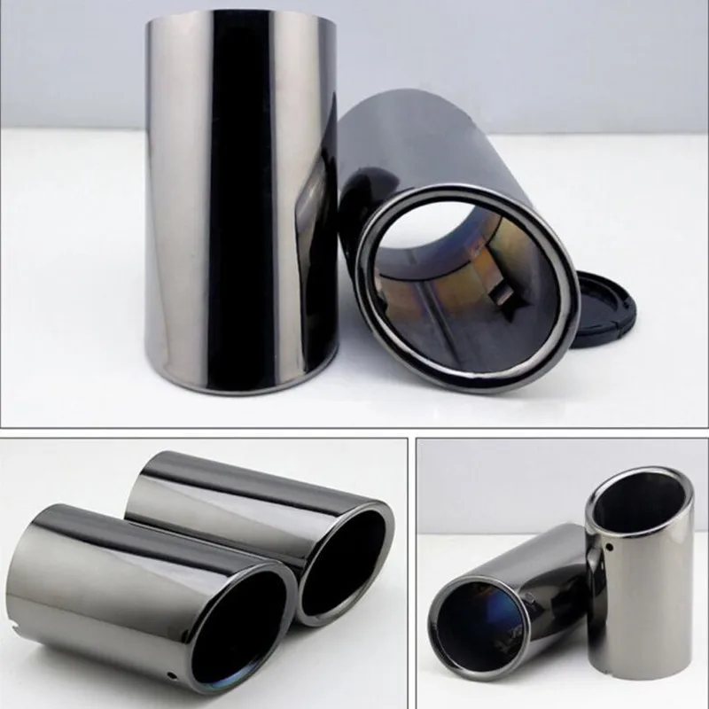 2Pcs/Set Atreus Car Exhaust Muffler Tip Pipe Auto Accessories For Volkswagen VW Passat B7 CC Tiguan 2011 2012 2013 2014 2016