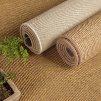 hot sale sisal carpet sitting room tea table bedroom door mat porch indoor rug handmade straw tatami non slip jute foot mat