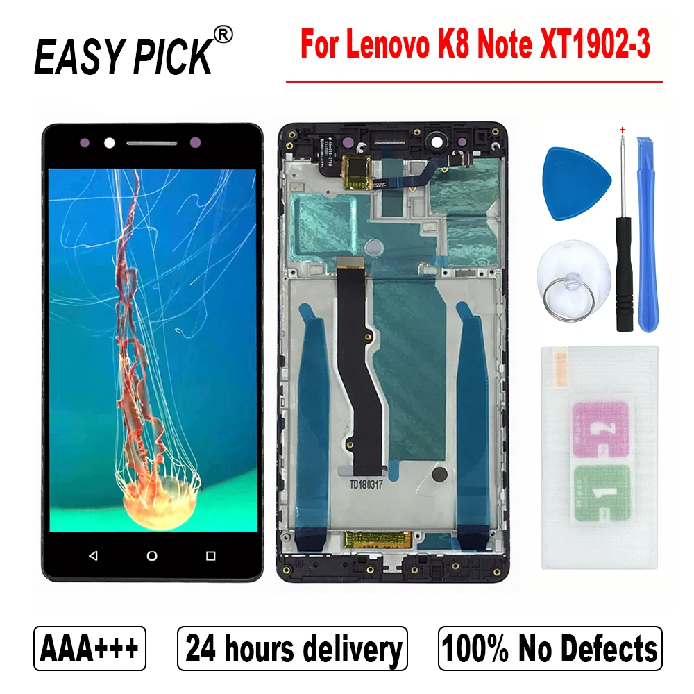 Для Lenovo K8 Note XT1902 3 LCD дисплей сенсорный экран дигитайзер в сборе запасные