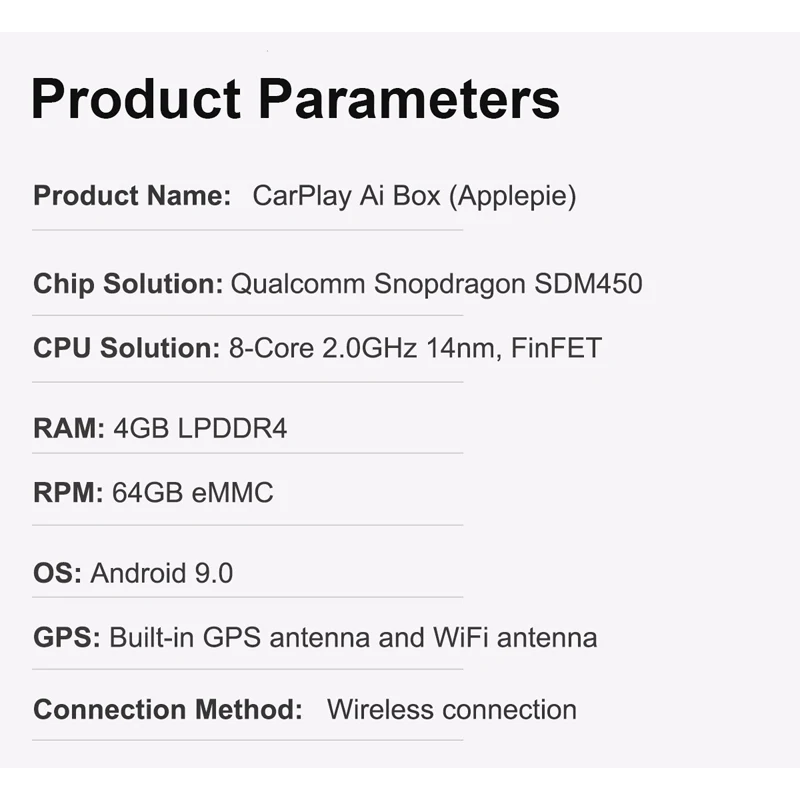 Автомобильный мультимедийный телефон Android Ai Box чип Qualcomm 9 система для автомобилей
