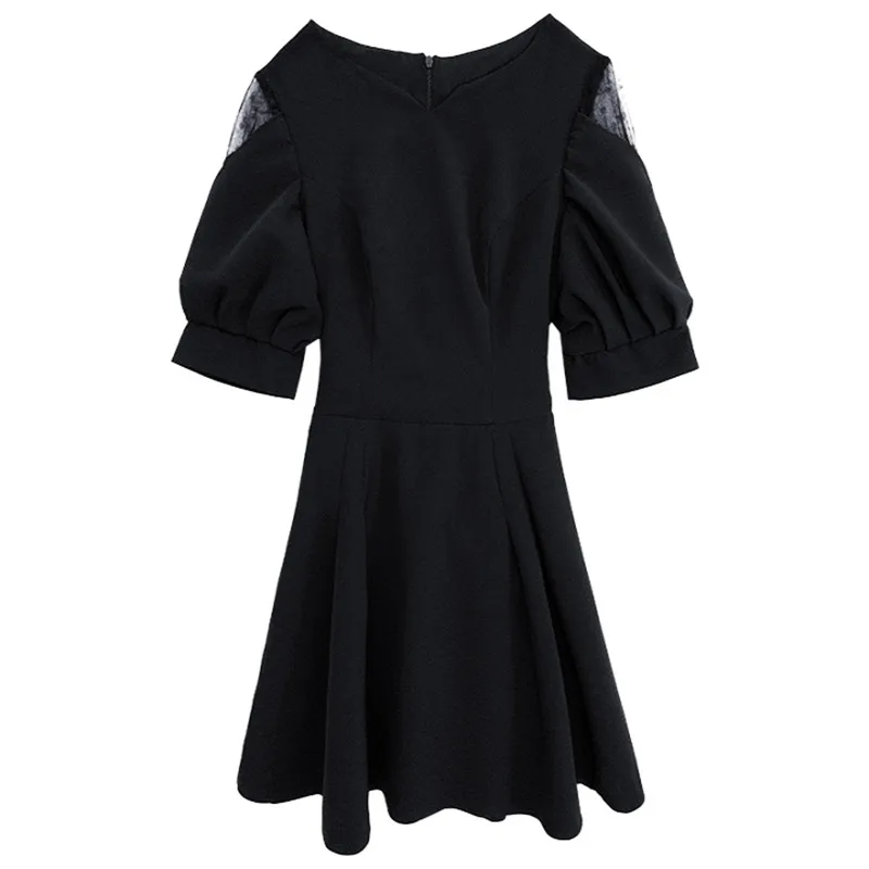 

Make the new small aristocratic temperament brief paragraph dress evening dress black party dress