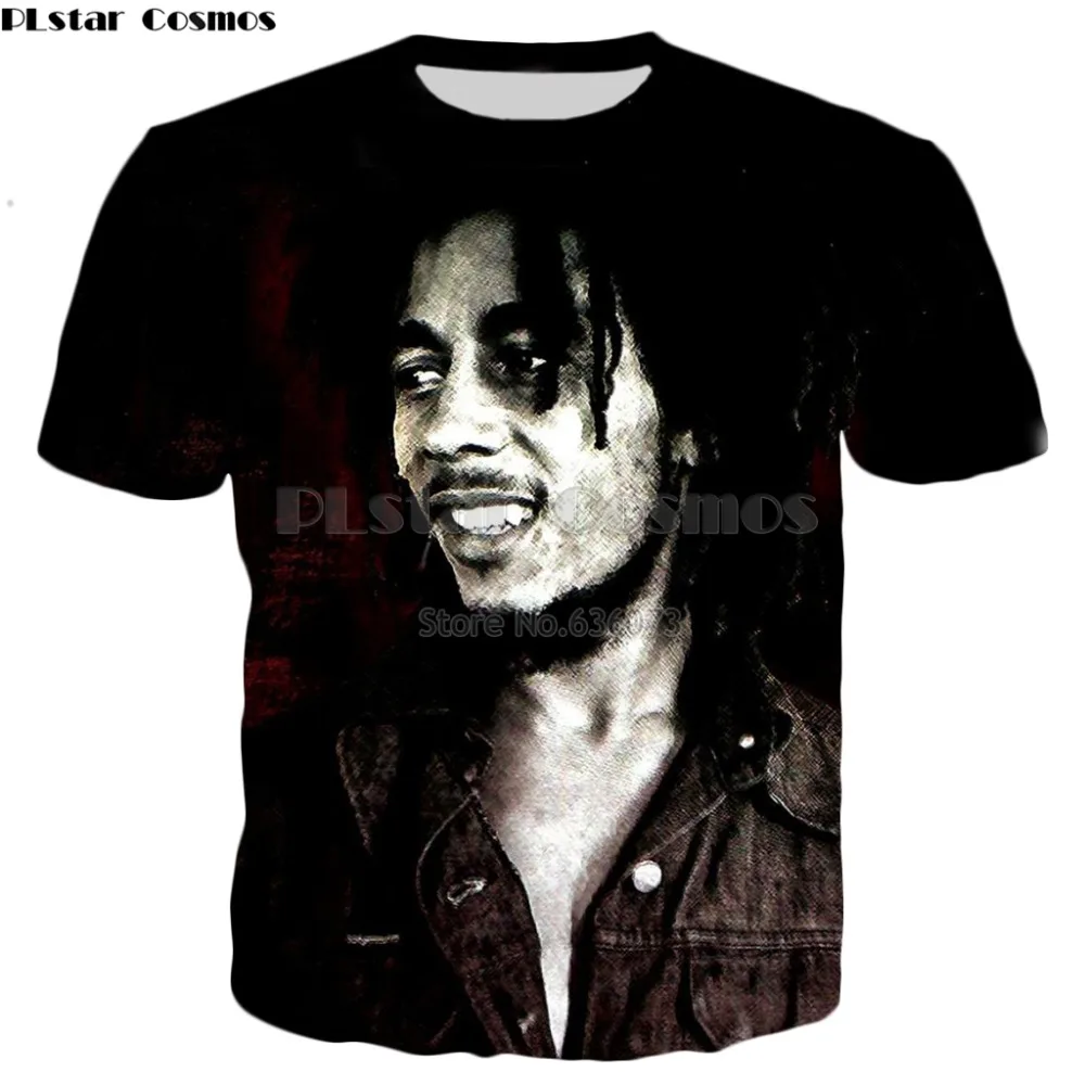 

2021 Reggae Hip hop t shirt Bob Marley characters Print 3d Men/Women tshirt summer style Casual Oversized T-shirt