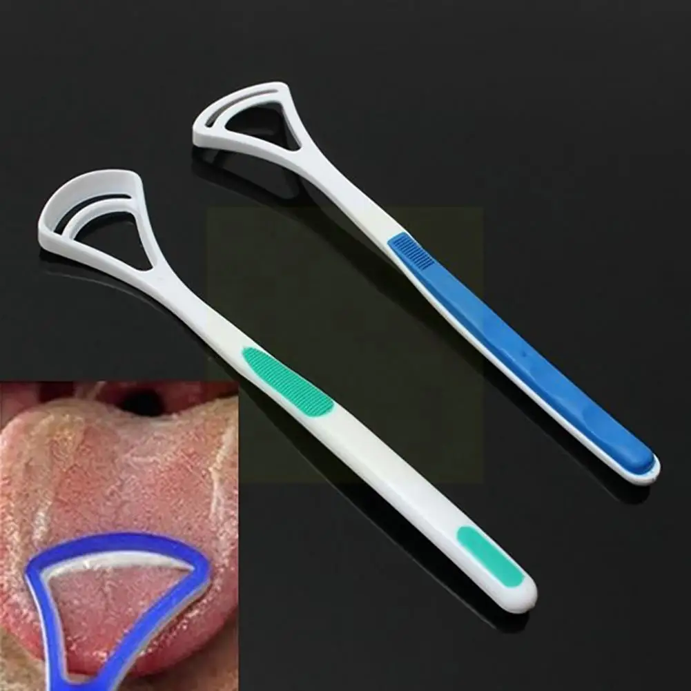 

Hot selling tongue scraper tongue coating brush tongue tongue tools cleaner brush 2 coating coating of cleaning sets oral U5C1