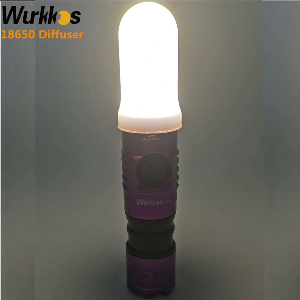 

Wurkkos 2PCS White Diffuser for FC11 FC12 Composite Materials Bright and Not Dazzling Indoor Reading Hiking Tent Lighting