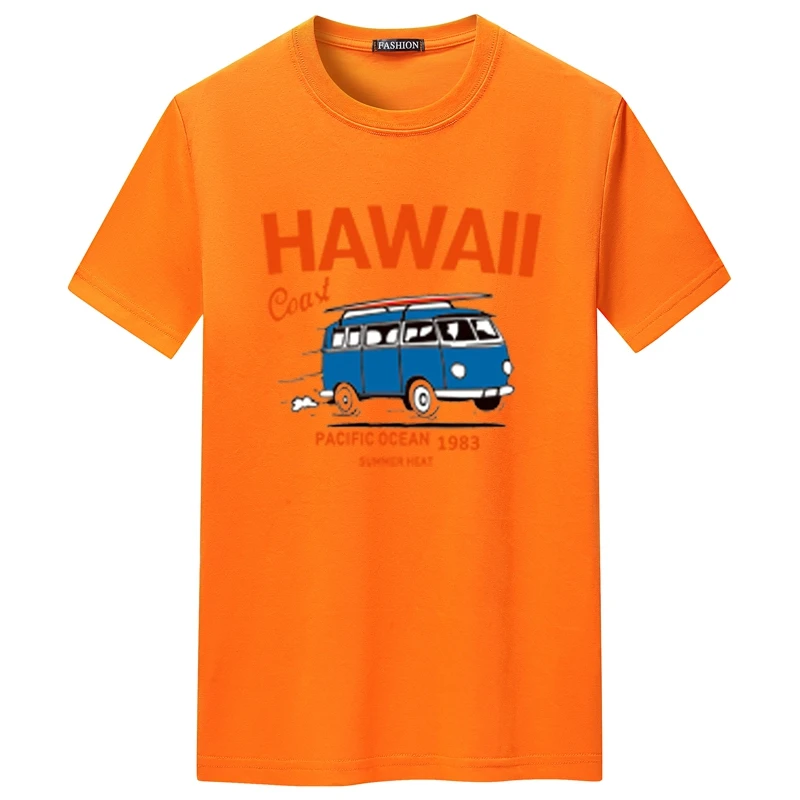 

2021 summer new style personalized printed cotton T-shirt summer loose men's breathable cotton short-sleeved T-shirt O-neck