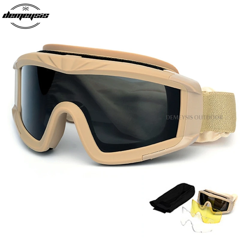 Ветрозащитные походные очки военные тактические армейские страйкбольные
