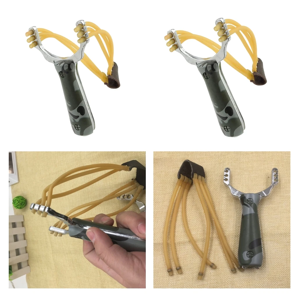 2pc Outdoor Slingshot Wooden Handle High Velocity Game Playing Tools Camo | Спорт и развлечения