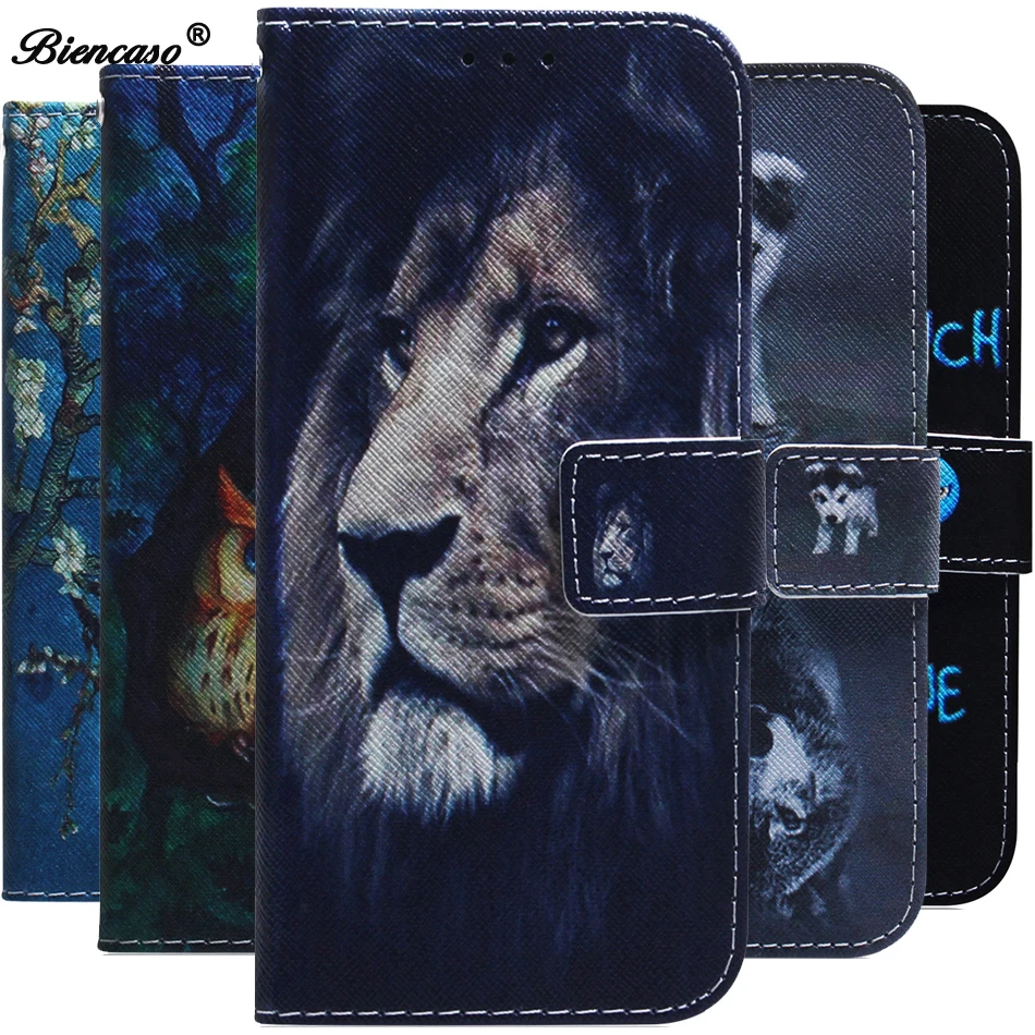 

Lion Flip PU Leather + Wallet Cover For Xiaomi Mi CC9e CC9 A3 LITE Redmi 9A 9C 8A 7A K20 Go Note 9S 6 7 9 Pro Case Note 8 8T 10