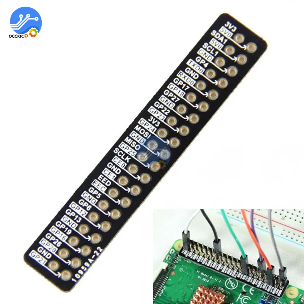 Разлагаемая Справочная плата GPIO Pin для Raspberry Pi 2 Model B / + Black | Электроника