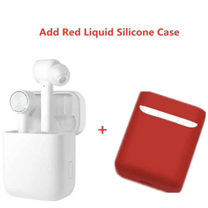 add liquid red Xiaomi Air TWS гарнитура Bluetooth True беспроводные стерео наушники ANC переключатель ENC автоматическая пауза управление нажатием Беспроводная зарядка - Цвет: add liquid red