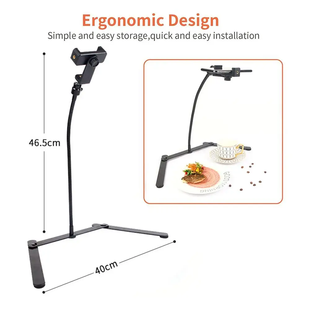 adjustable tripod with cellphone holder overhead phone mount table top teaching online stand for drawing live streaming free global shipping