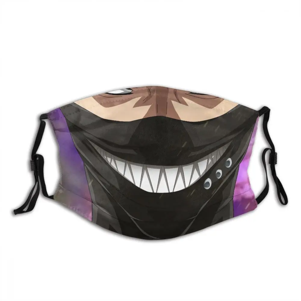 

Black Clover Non-Disposable Mouth Face Mask One Piece Anti Haze Dust Mask With Filters Protection Mask Respirator Muffle