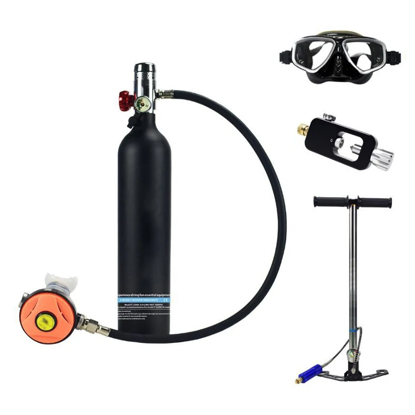 

Комплект кислородного бака для дайвинга на 1 л, оборудование для подводного плавания, портативный кислородный бак для снорклинга, дыхания, б...