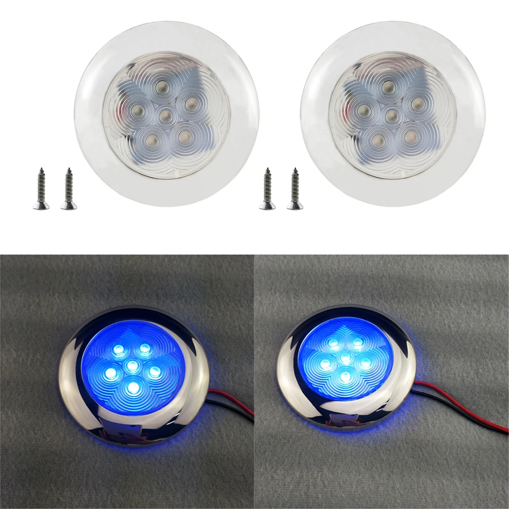 12V нержавеющая S LED Купольная лампа лодка морской RV кабина потолочная 4&quot|Морское