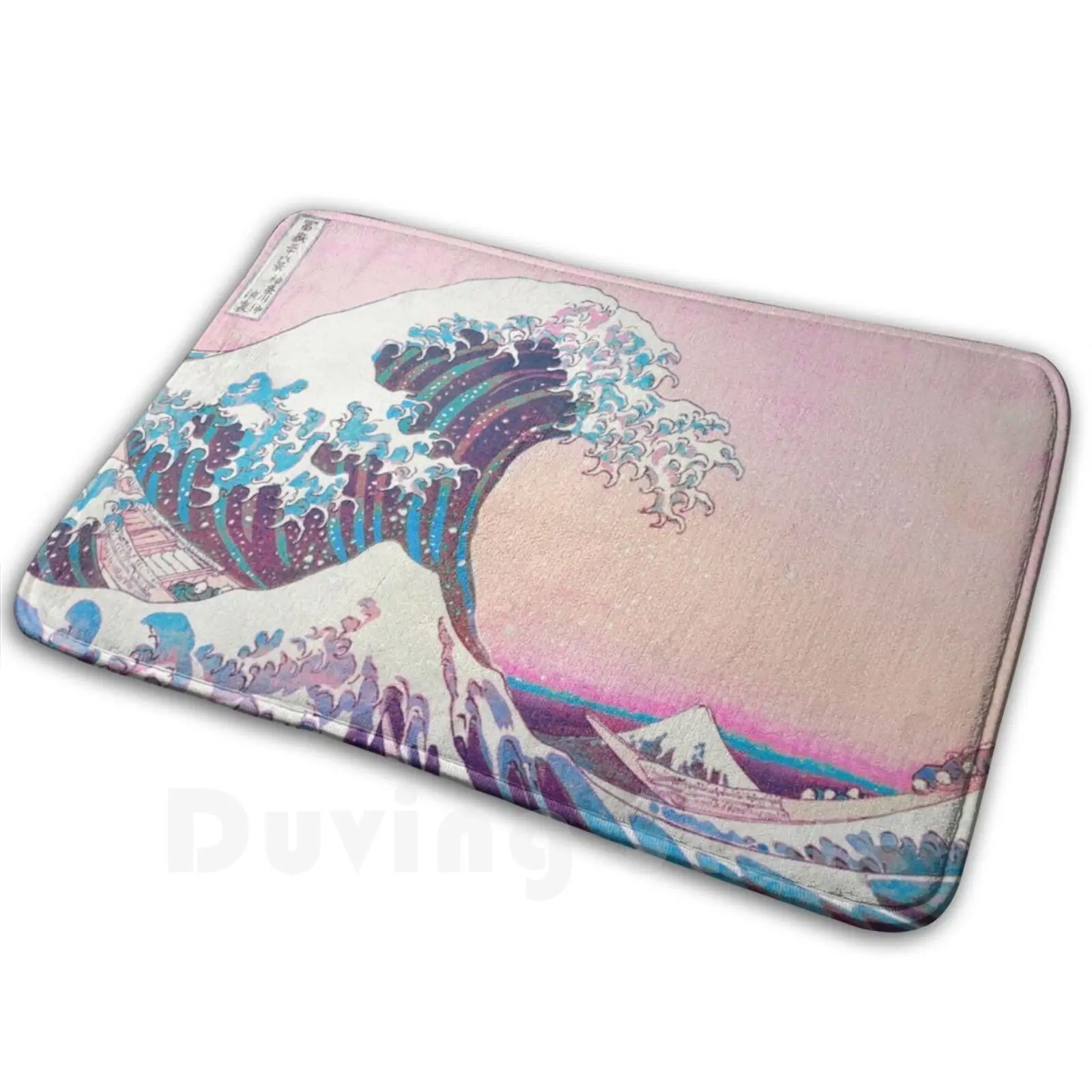 

Коврик с волной в стиле ретро, Противоскользящие коврики, коврики для пола в спальне, канагава, Великая волна, океан, Япония