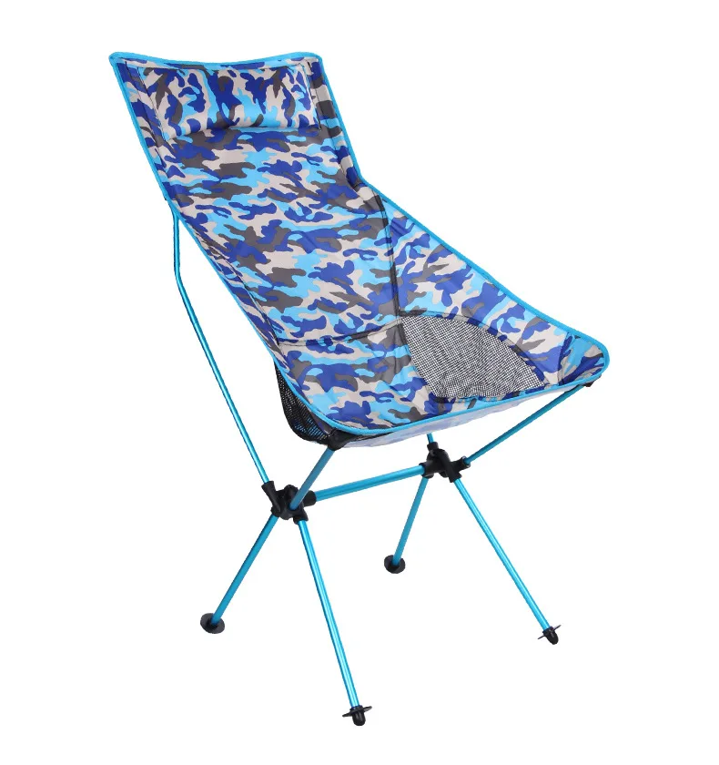 

Outdoor Aluminum Alloy Camouflage Folding Beach Chair Multifunctional Mountain Camping Leisure Chair Long Folding Chair